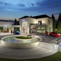 Basketball Legend’s Mansion - Night