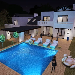 Dallas Farmhouse - Night