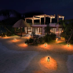 Private Hawaiian Island - Night
