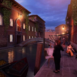 Cannaregio Courtyard - Night