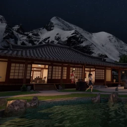 Kyoto Mountainside House - Night