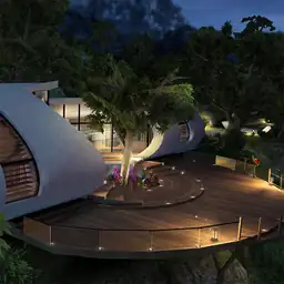 Jungle Vista Contemporary Lodge - Night