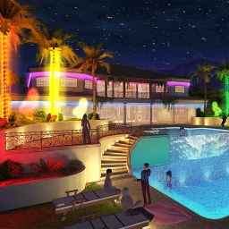 Malibu Mansion - Midnight Rainbow