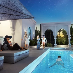 Moroccan Villa - Night