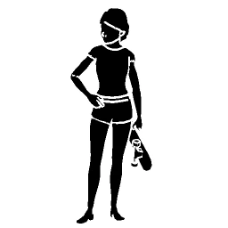 Goth Teen Skateboarding Animation Set