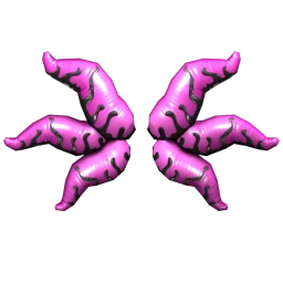 Black Rainbow Swamp Monster Wings (Cool Pink)