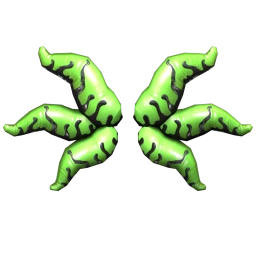 Black Rainbow Swamp Monster Wings (Green)