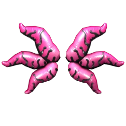 Black Rainbow Swamp Monster Wings (Hot Pink)