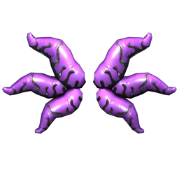 Black Rainbow Swamp Monster Wings (Purple)