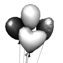 Colourless Love Heart Balloons