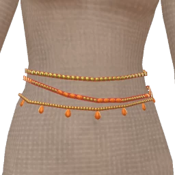 Cloud Nine Orange Pearl Festa Belly Chain