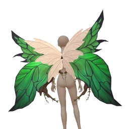 Cosmos Green Whimsical Autumn Wings