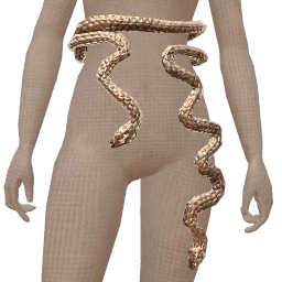 Cosmos Silver Snake Belt