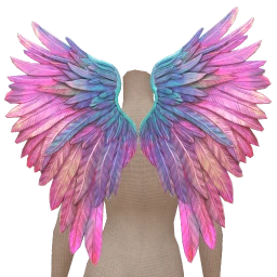 Cosmos Pastel Gradient Feathered Wings