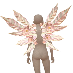 Cloud Nine Holographic Pearl Flower Leaf Wings