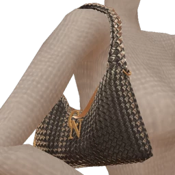 Front Row Woven Leather Shoulder Bag