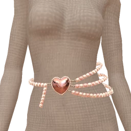 Cloud Nine Pink Pearl Chain Belt