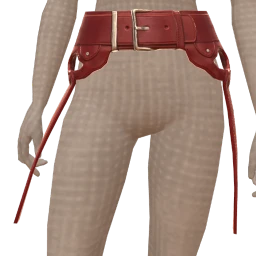 Front Row Burgundy Hip Belt With Straps