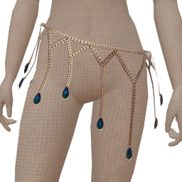 Ikon Elite Silver Sapphire Drops Belt