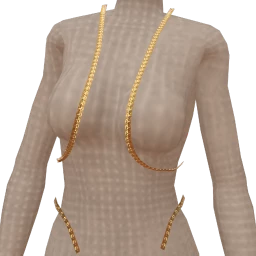 Ikon Elite Gold Crystal Body Chains