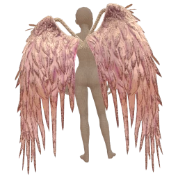 Cloud Nine Pink Glitter Wings