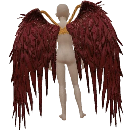 Ikon Elite Crimson And Gold Shimmer Wings