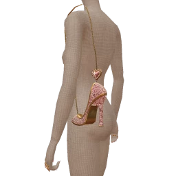 Ikon Elite Sparkling Pink And Gold Shoe Handbag