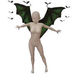 Cosmos Emerald Bat Queen Wings