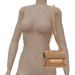 Ikon Elite Gold Metal Studded Shoulder Bag