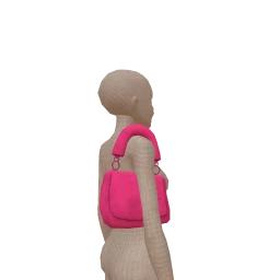 Delirious Hot Pink Fur Shoulder Bag