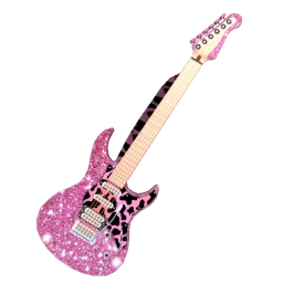 USAesthetics Pink Glitter Guitar