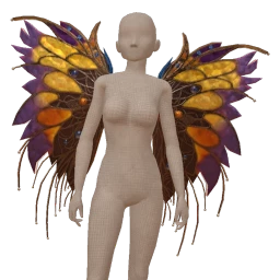 Cosmos Couture Crystal Cabochon Witch Wings 