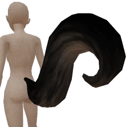 Yume Black Fluffy Tail