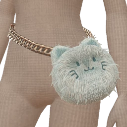 Yume Blue Furry Kawaii Cat Clutch
