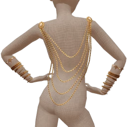 Yume Shimmer Gold Back Chains