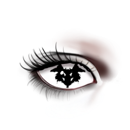 Black Rainbow Rorschach Eyes