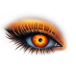 Flawless Orange Fluorescent Eyes