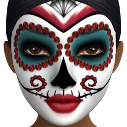 Flawless Ruby Widow Facepaint