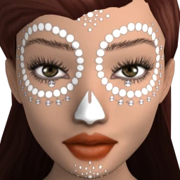 Flawless Skull of Pearls Facepaint