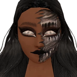 Cosmos Half Werewolf Face Paint