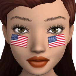 American Flag Facepaint