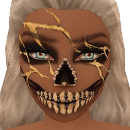 Flawless Dia De Los Muertos Facepaint Gold