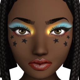 Dark Stars Face Tattoo Facepaint