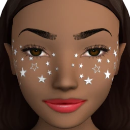 Twinkling Stars Face Tattoo Facepaint