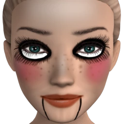 Cosmos Cursed Doll Facepaint