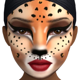 Kijane Ferocious as a Cheetah Facepaint