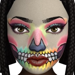Cosmos Rainbow Skull Facepaint