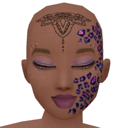 SSF Pink Leopard Print With Henna Design