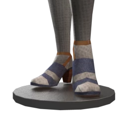 Michael Michael Kors - Denim and Leather Arden High Block Heel Sandals