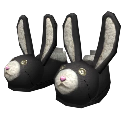 Easter Bunny Slippers (Black)